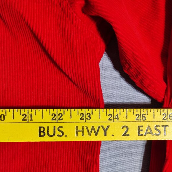 Vintage NWT Marlboro Unlimited 1/4 zip up corduroy jacket men's sz S red colour - Picture 11 of 13